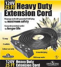Extension Cord, 120V, 25'
