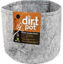 Dirt Pot Flexible Portable Planter, Grey, 15 Gallon, no handles