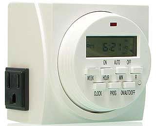 Autopilot Dual Outlet 7-Day Grounded Digital Programmable Timer, 1725W, 15A, 1 Second On/Off